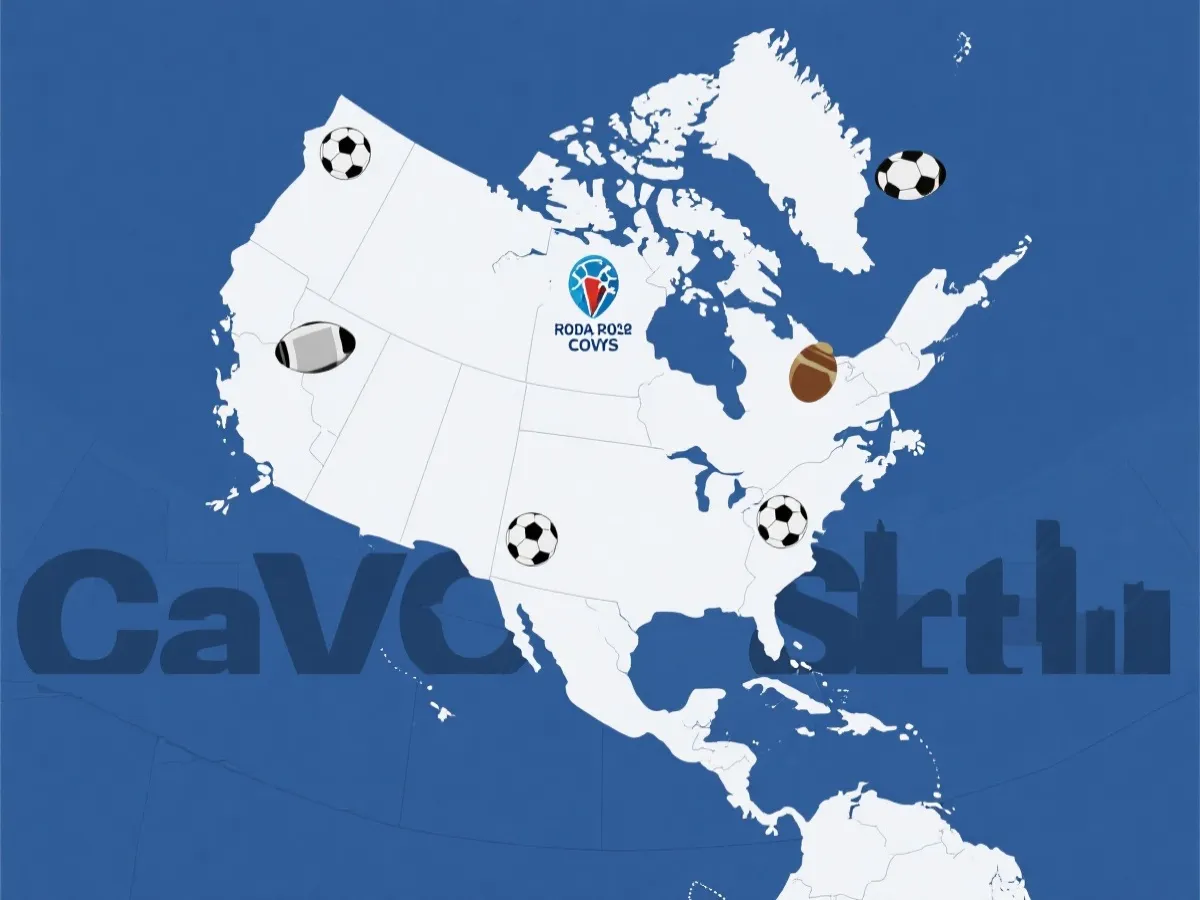 美加墨赛区示意图