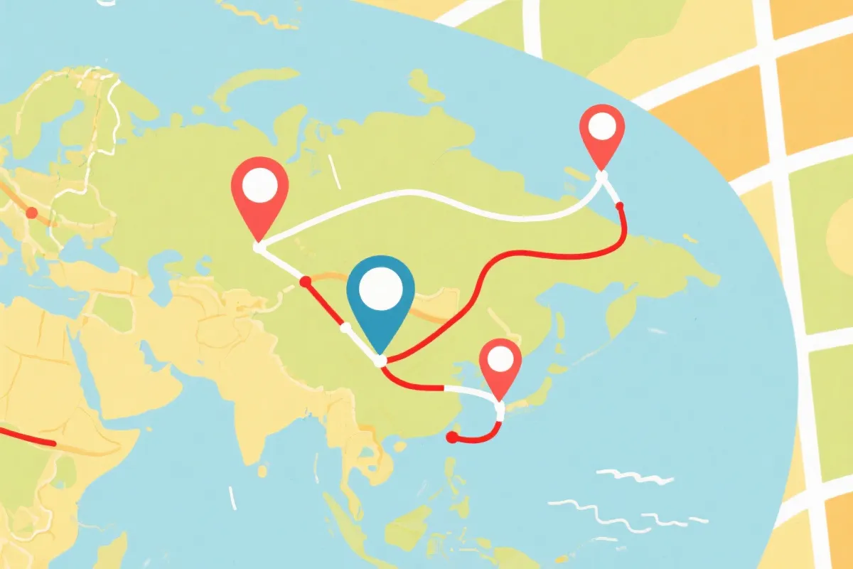 观赛路线规划示意图